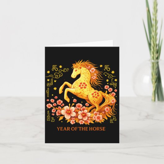 Happy Chinese Lunar New Year 2026 Year Of The Hors Kaart (Voorkant)