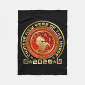 Happy Chinese Lunar New Year 2026 Zodiac Year Of T Fleece Deken (Voorkant)