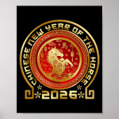 Happy Chinese Lunar New Year 2026 Zodiac Year Of T Poster (Voorkant)