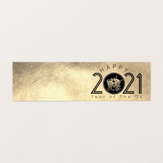 Happy Chinese Metal Ox New Year 2021 pack FC Kaart (Buitenkant ongevouwen)