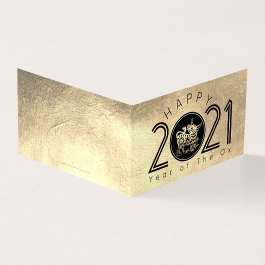 Happy Chinese Metal Ox New Year 2021 pack FC Kaart (Buitenkant)
