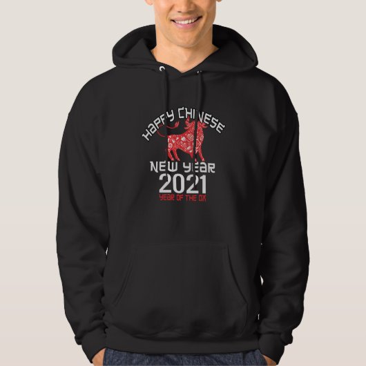 Happy Chinese New Year 2021  Year Of The Ox Hoodie (Voorkant)