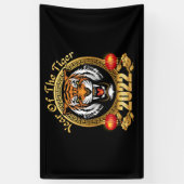 Happy Chinese New Year 2022 Year of the Tiger Spandoek (Verticaal)