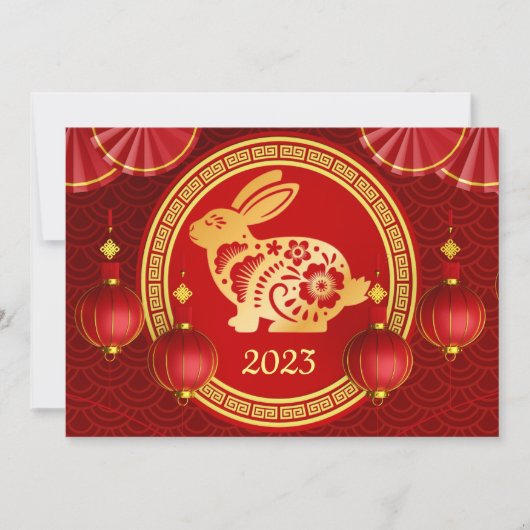 happy Chinese New Year 2023 Holiday Kaart (Voorkant)