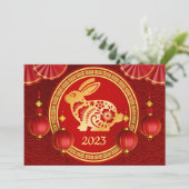 happy Chinese New Year 2023 Holiday Kaart (Staand voorkant)