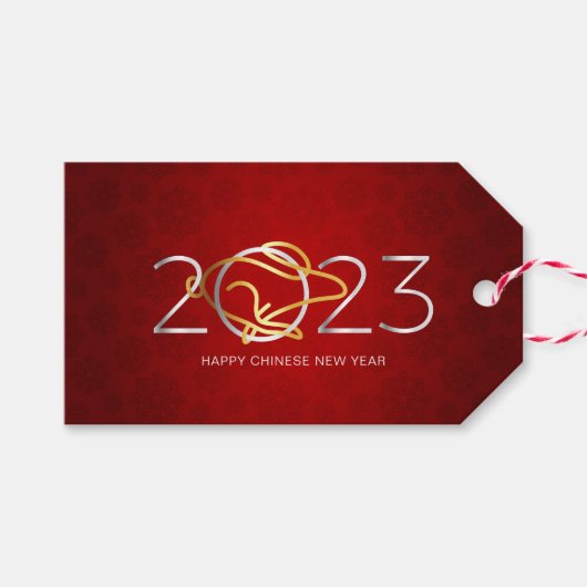 Happy Chinese New Year 2023 Poster Cadeaulabel (Voorkant (Horizontaal))