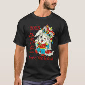 Happy Chinese New Year 2023 Year of the Rabbit Dra T-shirt (Voorkant)