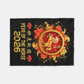 Happy Chinese New Year 2026 Lunar Year Of The Hors Fleece Deken (Voorkant (Horizontaal))