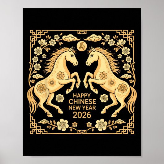 Happy Chinese New Year 2026 Tee Lunar New Year Of  Poster (Voorkant)