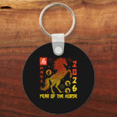 Happy Chinese New Year 2026 Traditional Year Of Th Sleutelhanger (Voorkant)