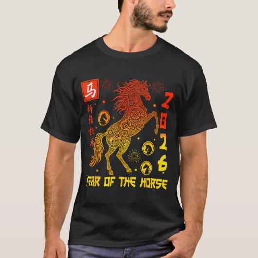 Happy Chinese New Year 2026 Traditional Year Of Th T-shirt (Voorkant)