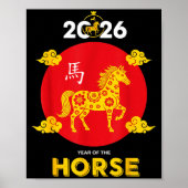 Happy Chinese New Year 2026 Year Of The Horse  Poster (Voorkant)