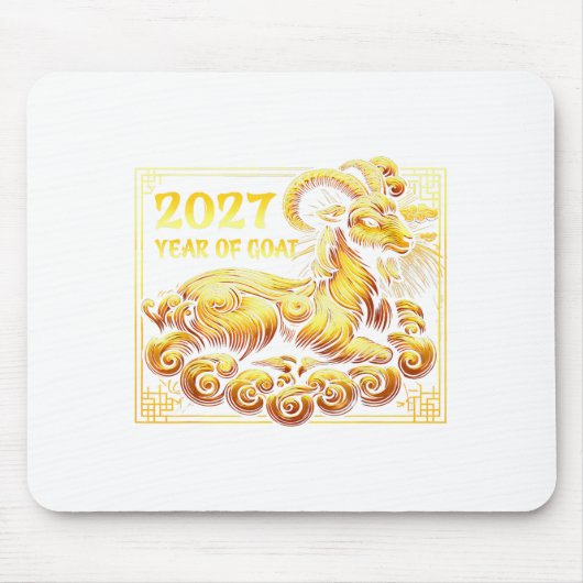 Happy Chinese New Year 2027 - Lunar New Year Goat  Muismat (Voorkant)