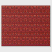 Happy Chinese new year deep red Cadeaupapier (Vlak)