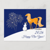 Happy Chinese New Year of the Fire Horse 2026 Feestdagenkaart (Voorkant)