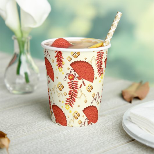 Happy Chinese New Year Paper Cups Papieren Bekers (Insitu)