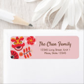 Happy Chinese New Year Pink Blossom Etiket (Insitu)