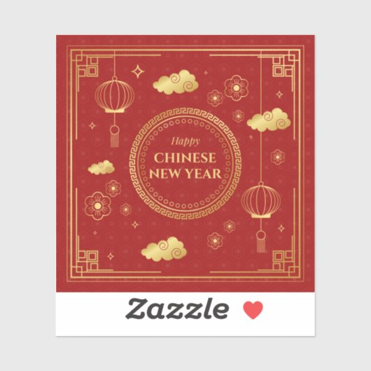 Happy Chinese New Year Sticker (Vel)