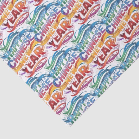 Happy Chinese New Year  Tissuepapier (Detail)