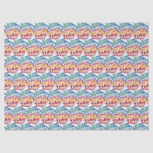 Happy Chinese New Year  Tissuepapier (Voorkant)