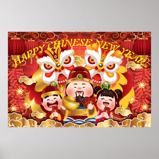 HAPPY CHINESE NIEUW JAAR POSTER (Voorkant)