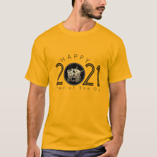Happy Chinese Ox Nieuwjaar 2021 Mannen T T-shirt
