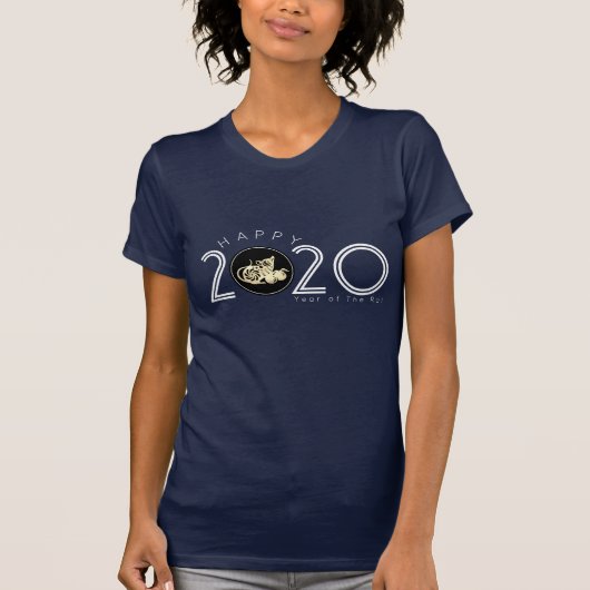 Happy Chinese Rat New Year 2020 Women T-shirt 2 (Voorkant)