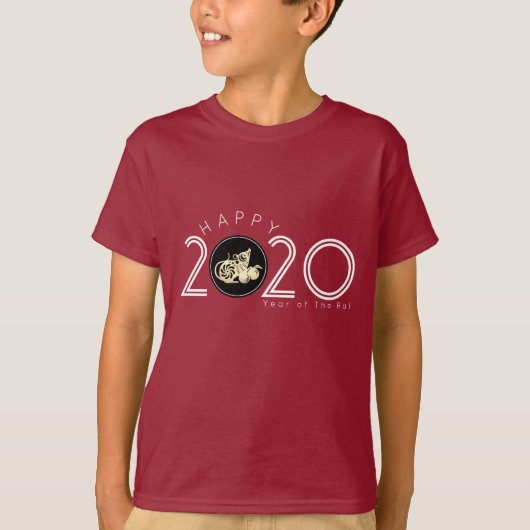 Happy Chinese Rat Nieuwjaar 2020 Kinder T-shirt 2 (Voorkant)