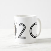 Happy Chinese Rat Nieuwjaar 2020 Witte Mok 3 (Voorkant rechts)