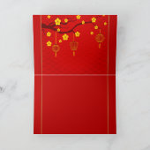 Happy Chinese Tiger nieuwjaar 2022 bloesems HGC Feestdagen Kaart (Binnen)