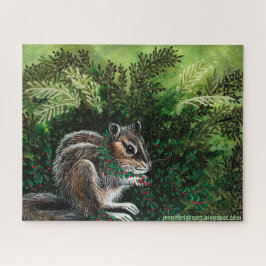 Happy Chipmunk in Fern Legpuzzel