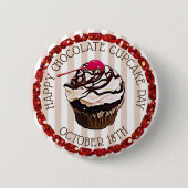 Happy Chocolate Cupcake Dag 18 oktober Button (Voorkant)