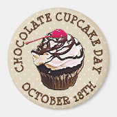 Happy Chocolate Cupcake Day Magnet (Voorkant)