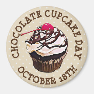 Happy Chocolate Cupcake Day Magnet