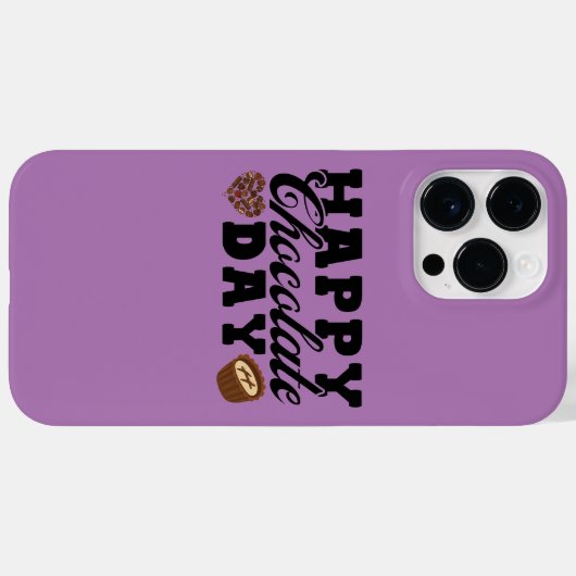 Happy Chocolate Day, Chocolate Lover's Joyful Case-Mate iPhone Case (Achterkant (horizontaal))