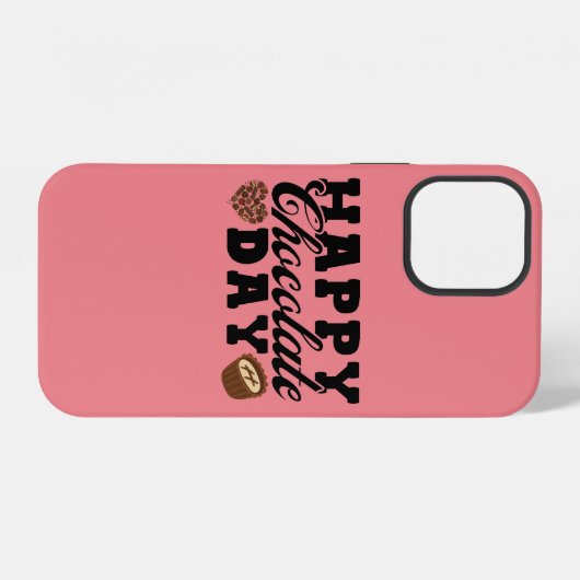 Happy Chocolate Day, Chocolate Lover's vreugde iPhone Hoesje (Achterkant horizontaal)