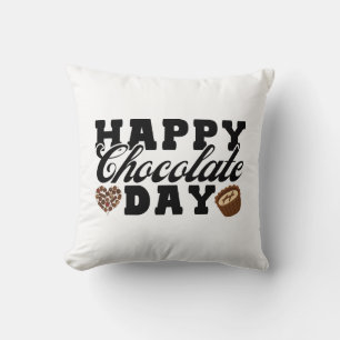 Happy Chocolate Day, Chocolate Lover's vreugde Kussen