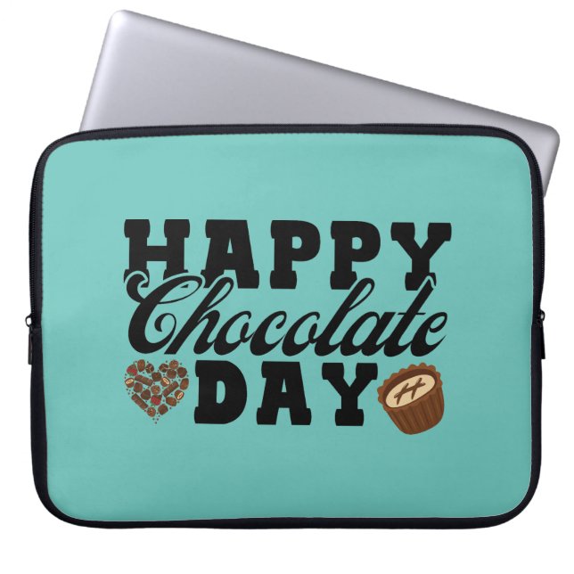 Happy Chocolate Day, Chocolate Lover's vreugde Laptop Sleeve (Voorkant)