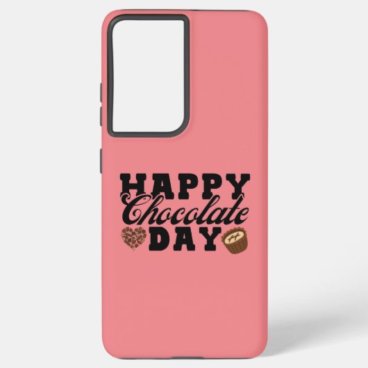 Happy Chocolate Day, Chocolate Lover's vreugde Samsung Galaxy Hoesje (Achterkant)