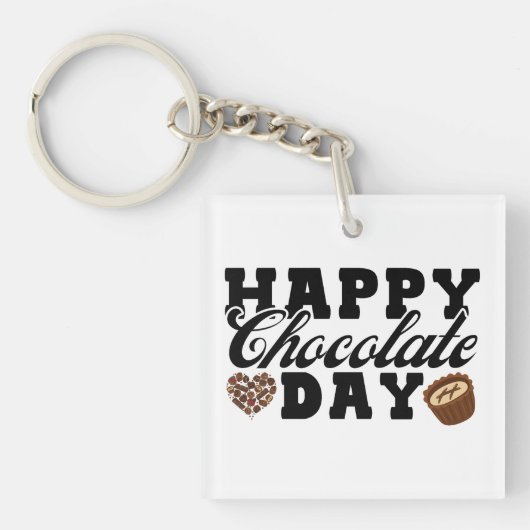 Happy Chocolate Day, Chocolate Lover's vreugde Sleutelhanger (voorkant)