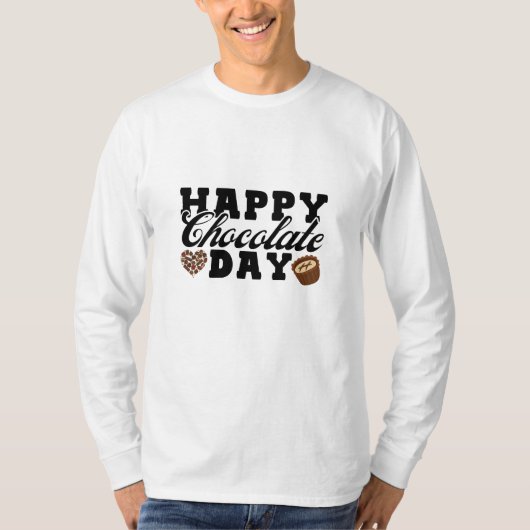 Happy Chocolate Day, Chocolate Lover's vreugde T-shirt (Voorkant)