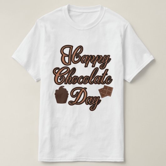 Happy Chocolate Day typografie T-shirt ontwerp (Design voorkant)