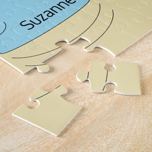 Happy Chocolate Frosted Donut & Coffee Mok: Legpuzzel (Zijkant)