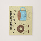 Happy Chocolate Frosted Donut & Coffee Mok: Legpuzzel (Verticaal)