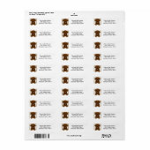 Happy Chocolate Labrador Retriever Retouradres Etiket (Full Sheet)