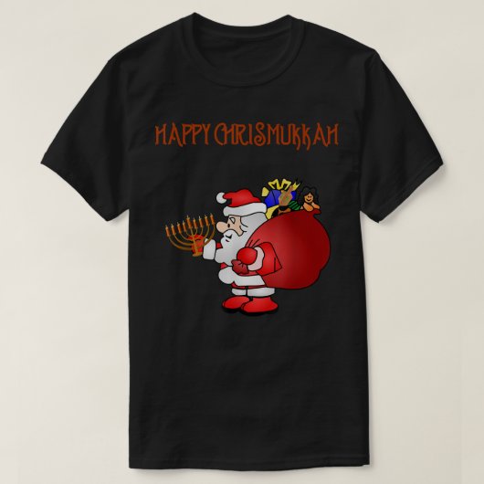 Happy Chrismukkah Blended Family Holiday T-Shirt (Design voorkant)