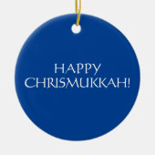 Happy Chrismukkah blue kerstjewish Holiday Keramisch Ornament (Voorkant)