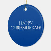 Happy Chrismukkah blue kerstjewish Holiday Keramisch Ornament (Links)