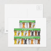 Happy Chrismukkah Cats die Santa Hats dragen Briefkaart (Voorkant / Achterkant)