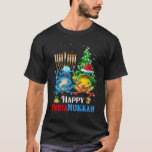 Happy Chrismukkah Christmas Chanoeka Frog T-shirt<br><div class="desc">Fijne kerstdagen Chanoeka kikker. Dit Happy Chrismukkah-kostuum is voor vader,  moeder,  oma,  opa,  oom,  tante,  tante,  nana die van kikker houdt.</div>